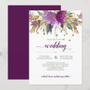 Search for aubergine wedding invitations Watercolor flowers