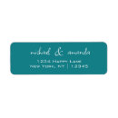Search for teal blue return address labels Elegant