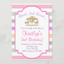 Search for pink carousel invitations Glitter