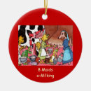 Search for 12 days of christmas tree decorations Eight maids a milking