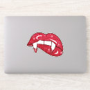 Search for vampire fangs stickers Lips