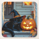 Search for black cat coasters Pumpkin