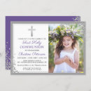 Search for lavender first communion invitations Purple