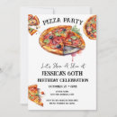 Search for adult pizza party invitations Watercolor