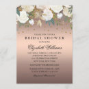 Search for rose gold glitter bridal shower invitations Floral
