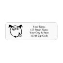 Search for cartoon dog return address labels Illustration