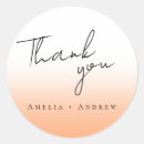 Search for oranger wedding stickers Modern elegant