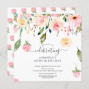 Search for pink floral birthday invitations Party