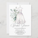 Search for white dress bridal shower invitations Country barn feminine minimal