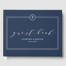 Search for monogram wedding guest books Minimal