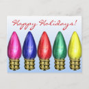 Search for light bulb christmas cards Red