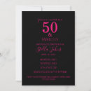 Search for hot pink and black birthday invitations 50 and fabulous