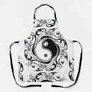 Search for yin yang aprons Black and white