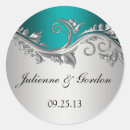 Search for teal and silver stickers Vintage