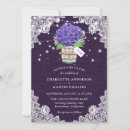 Search for purple hydrangea wedding invitations Mason jar