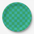 Search for green plaid pattern plates Check