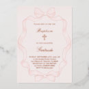 Search for ribbon christening invitations Watercolor