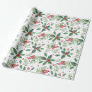 Search for holly and berries wrapping paper Modern