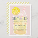 Search for pink lemonade baby shower invitations Sip and see