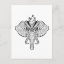 Search for zen doodle postcards Elephant