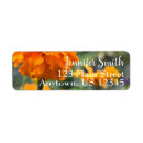 Search for orange flower return address labels Botanical