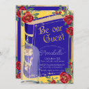 Search for beauty and the beast invitations Red roses