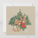 Search for vintage reindeer christmas cards Snow