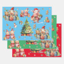 Search for christmas pig wrapping paper Animal
