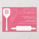 Search for cooking party invitations Pink