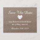 Search for burlap save date postcards Elegant