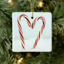 Search for red and white candy christmas tree decorations Heart