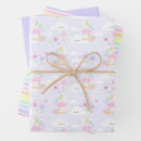 Search for rainbow unicorn party wrapping paper Cute