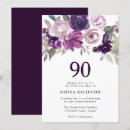 Search for purple 90th birthday invitations Party