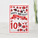 Search for ladybug birthday cards Red