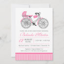 Search for bicycle baby shower invitations Pink
