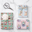 Search for french bulldog christmas wrapping paper Puppies
