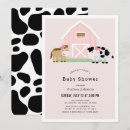 Search for farm baby girl shower invitations Cow