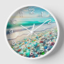 Search for blue glass clocks Beach