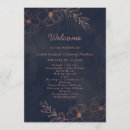 Search for rose gold and navy blue wedding programs Ceremony