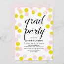 Search for polka dots graduation invitations Girly