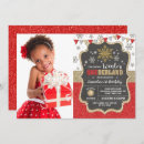 Search for holiday 1st birthday invitations Snowflake