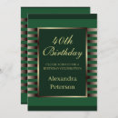 Search for emerald green and gold birthday invitations Modern