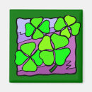 Search for four leaf clovers magnets Shamrock