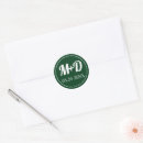 Search for initials wedding stickers Green