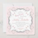 Search for pink and grey christening invitations Christian