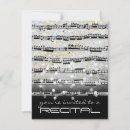 Search for black white music notes invitations Musical