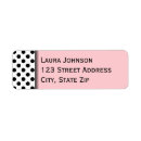 Search for polka dotted return address labels Blush pink