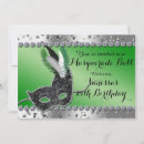 Search for masquerade ball invitations Green