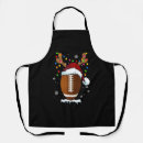 Search for funny football aprons Santa