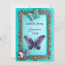 Search for purple and turquoise birthday invitations For her
